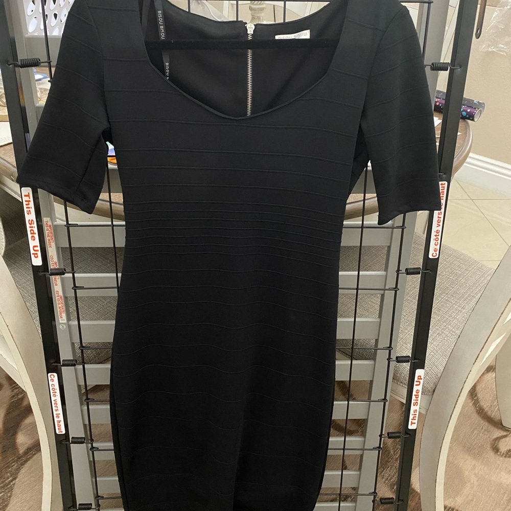 Bisou Bisou Black Midi Dress